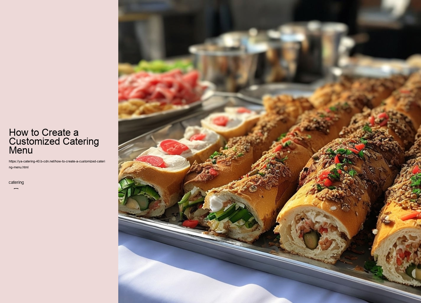 How to Create a Customized Catering Menu